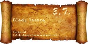 Bledy Tessza névjegykártya
